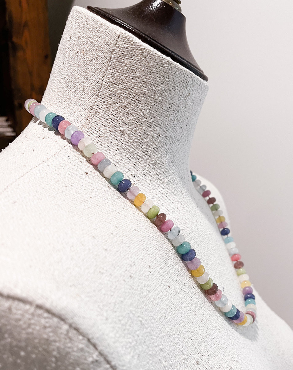 Hand-Knotted Dyed Jade Necklace