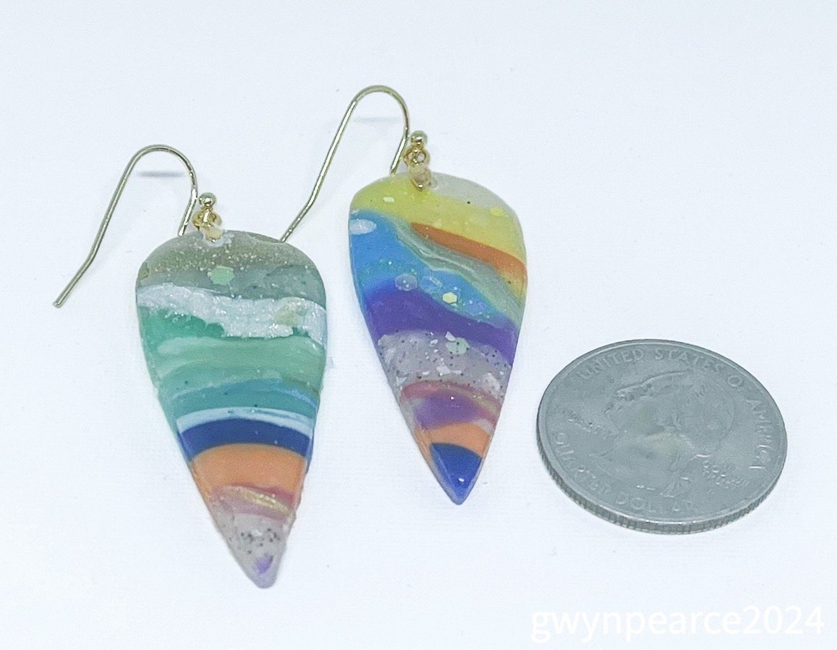 Beachside Swirl Polymer Clay Earrings