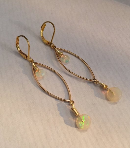 Ethiopian Opal Earrings