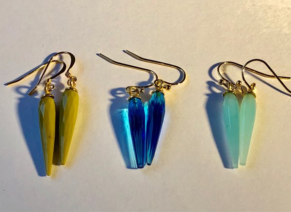 Faceted Quartz Drops
