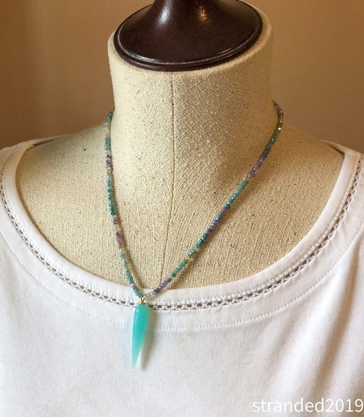 Shaded Moonstone Drop Necklace