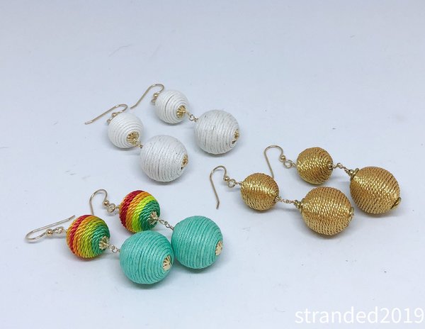 Chic Threaded Bead Earrings