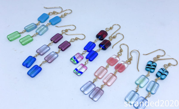 Colorful Chiclet Earrings