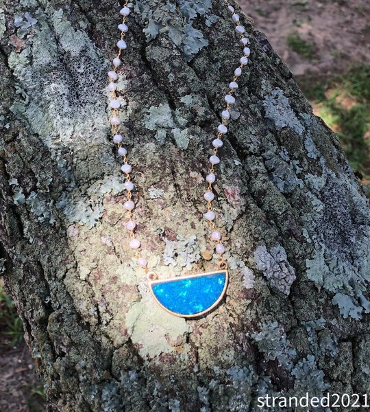 Lagoon Bezel Necklace
