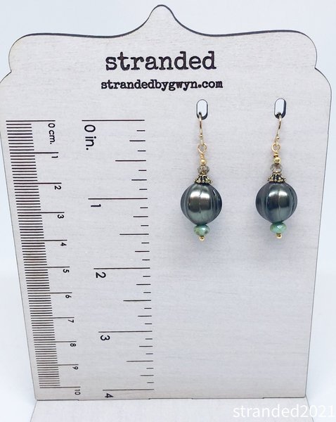 Glazed Green Earrings