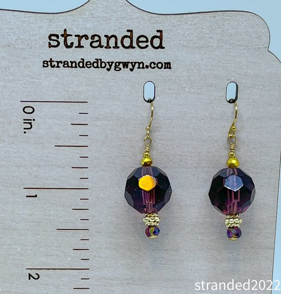 Burgundy Quartz Drop Earrings