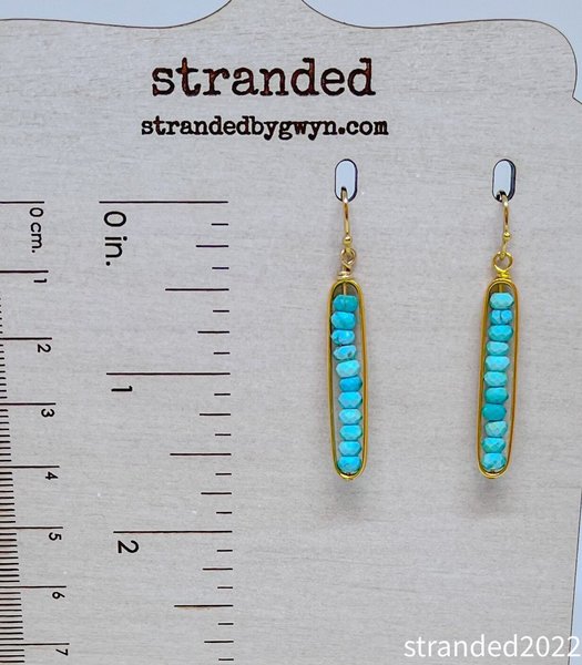 Faceted Howlite Framed Earrings
