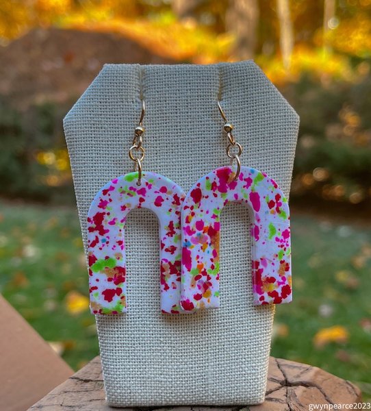 Holiday Confetti Polymer Clay Earrings