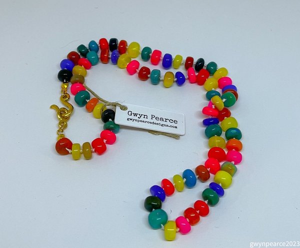 Hand-Knotted Disco Opal Necklace