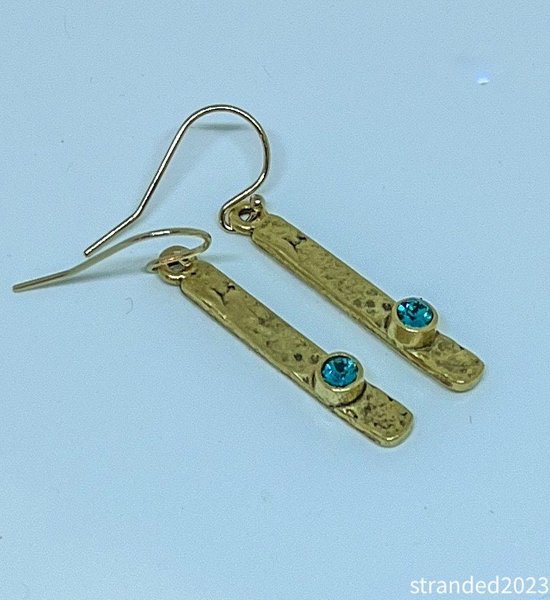 Custom Birthstone Crystal Stick Earrings