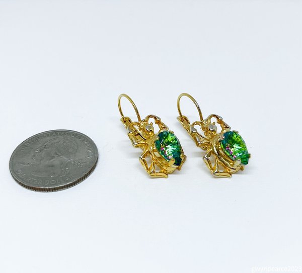 Scarab Crystal Earrings