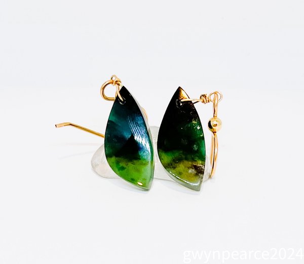 Rare Blue Opal Earrings