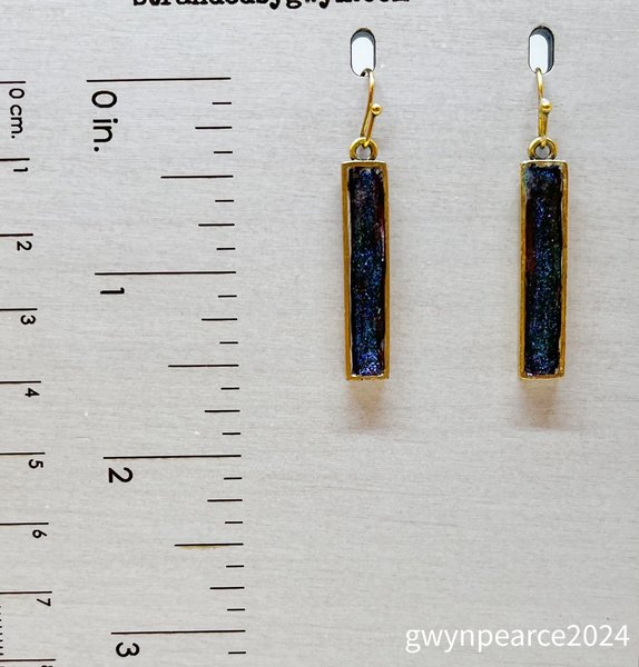 Starry Night Resin Bar Earrings