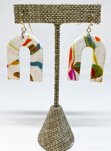 Summer Swirl Polymer Clay Earrings