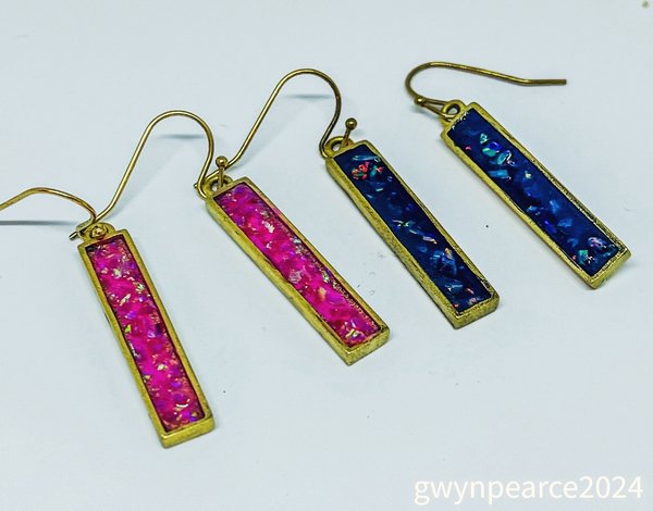 Crushed Opal Inlay Earrings
