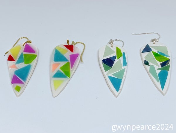 Polymer Clay Mosaic Earrings